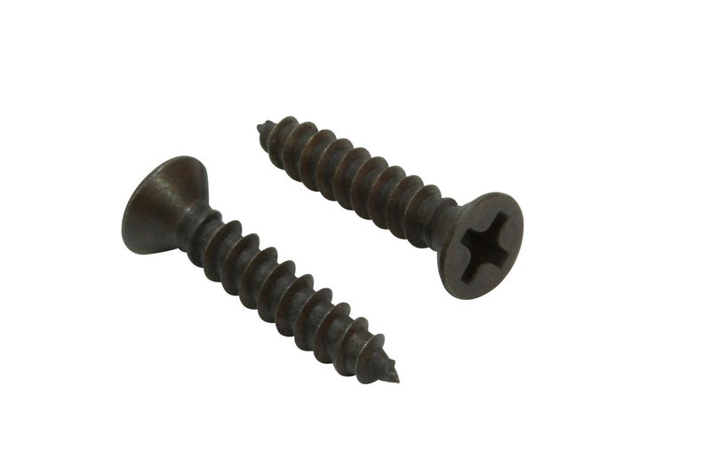 Bolt Dropper 6 X 1'' Black Oxide Coated Stainless Flat Head Phillips Wood Screw, (25 pc), 18-8 (304) Stainless Steel Screws Corrosion Resistant Flat Head by Bolt Dropper - Image 1